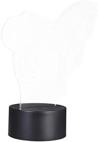 Solustre Table Night Light for Bedroom, Lâmpada de lâmpada de lâmpada de forma de cavalo Lâmpada LED Touch Lamp Black