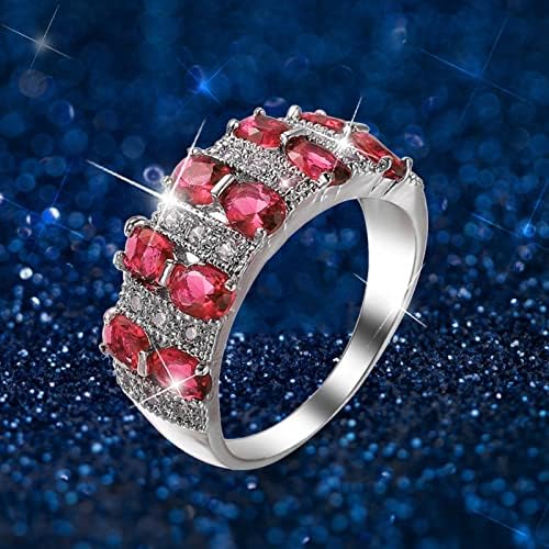 Mulheres prateadas anéis de dedos tendência de moda Single Full Diamond Zircon Ring Ladies Jewelry Diamond Rings for Women Tamanho