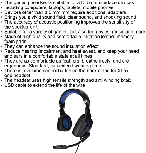 Fone de ouvido Jopwkuin Gaming, ruído multifuncional cancelamento de microfone de 3,5 mm de som de som de som estéreo de som para