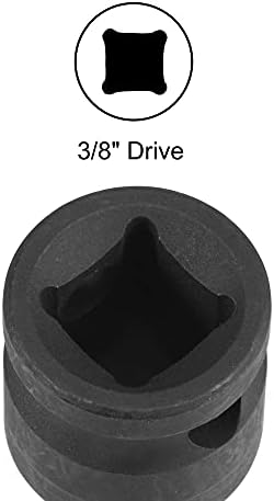 Uxcell 3/8 Drive Impact Hex Bit Socket Set, H4-H12, Comprimento de 60 mm métricos, Cr-Mo, 7 peças