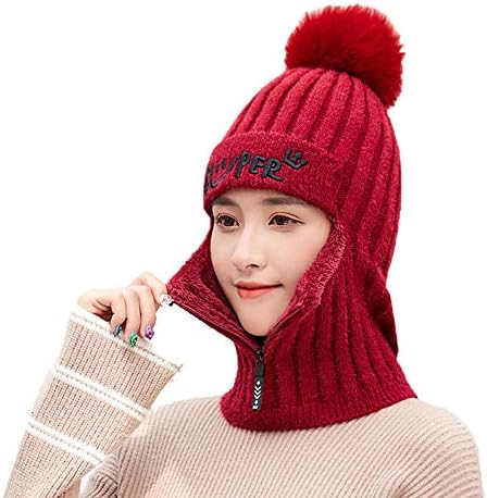 Chapéu de gorro fabeilai com faux pompom ski boné inverno garotas girls chapéu de lenço de lençóis lenços de capa