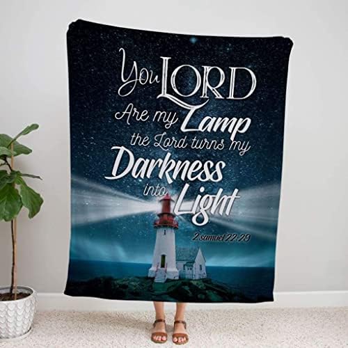 2 Samuel 22 29 Seu Senhor é minha lâmpada Bobertor de Fleece Christian Blanket