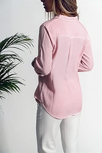 Andongnywell Women's Casual Lapela Shirt v pesco