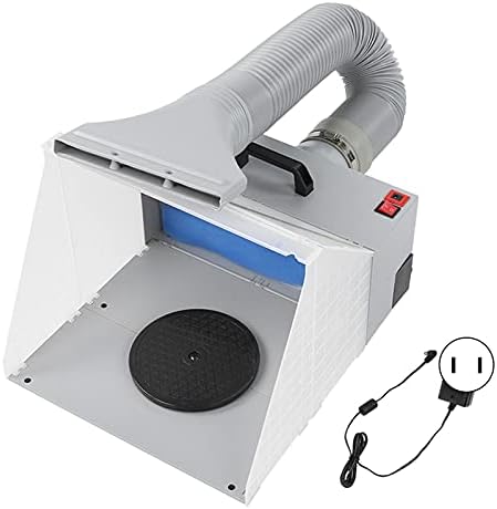 Extrator dobrável de filtro de exaustão de cabine de spray de aerógrafo com mesa de giro para artesanato de modelo pintura 100 ou 240V