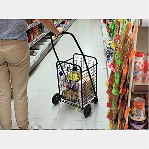 -Carts, carrinho de compras carrinho de compras dobráveis ​​com carrinho de utilidade portátil da roda giratória com carrinho de compras