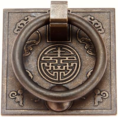 Zhyh 2pc Antique bronze bronze armário de bronze maçaneta estilo chinear manuse