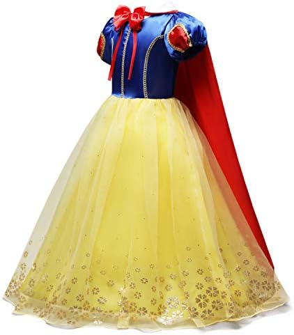 Funparty Princess Dress Up para meninas com peruca, coroa, maça, acessórios de luvas de 3 a 12 anos