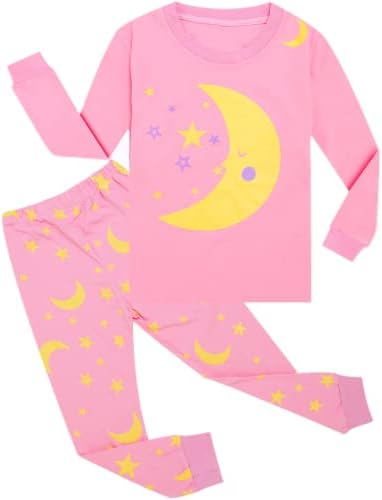 Qtake moda meninas pijamas crianças pjs conjuntos algodão crianças roupas de dormir 2 peças roupas de criança tamanho 2-12 anos