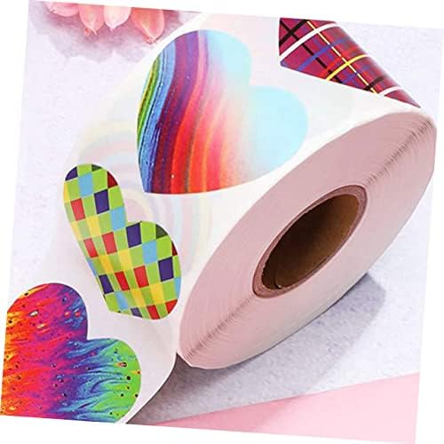 Toyandona 1 roll adesivo de coração setão adesivo adesivo coração adesivos de envelope de casamento etiquetas de adesivos para envelopes