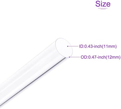 DMIOTECH 3PACK ID 11mm od 12m, 0,5m Comprimento do tubo de plástico transparente PVC Tubo redondo duro para tubo de água