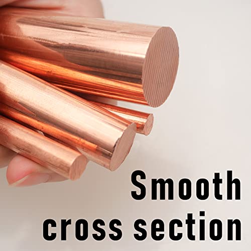 Tynox 1pcs haste redonda de cobre pura 1/4 dia 8 comprimento de cobre barra de metal de cobre para hobbies de artesanato de metal