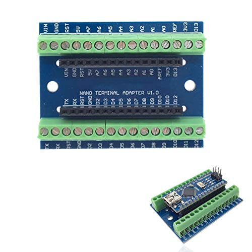 HILETGO 3PCS Nano v3.0 3.0 Controlador Adaptador Placa de expansão de expansão Nano IO Placa de extensão simples para Arduino Mano