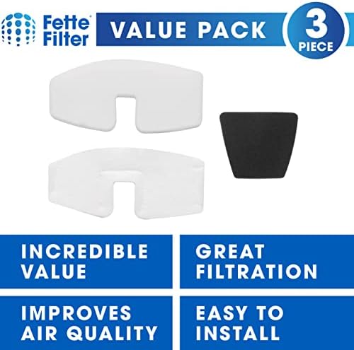Filtro Fette - Conjunto de filtro de substituição Compatível com a série NES510 de pó de pó leve de flash erereka Flash, N0205, N0206, N0207. 1 conjunto de 3 peças