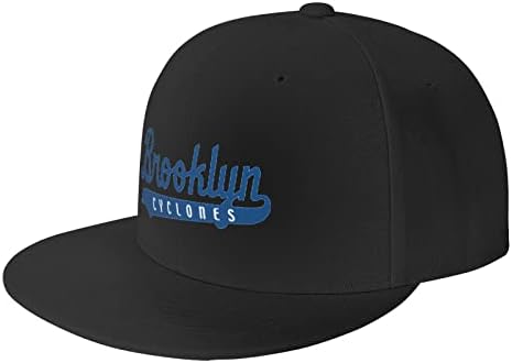THGJHYA BROOKLYN CYCLONES HATS PARA MAN Bill Flat Caps Caps Hiphop Rap Ajustável Baseball Trucker Dad Hat Hip Hop Cap