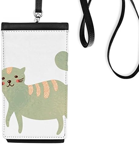 Bolsa de carteira de aquarela de animais de gato ciano
