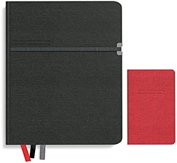Tru Red TR58436 Large Mastery With Pocket Journal, Black/Red
