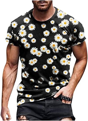 Homens com shorts mangas camiseta margarida 3D Pullover impresso TIFTEST T CHISTER