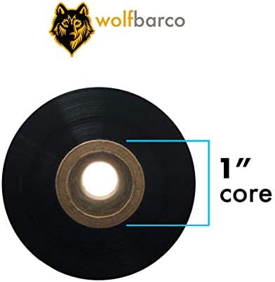 6 Rolls Wolfbarco 3,5 x 1181 'Premium Cera/resina Riba de transferência térmica para etiqueta e código de barras para impressoras Datamax, tamanho do núcleo 1, CSI