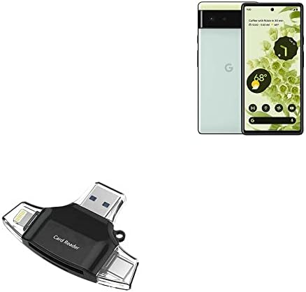 Boxwave Gadget Smart Compatível com Google Pixel 6 - AllReader SD Card Reader, MicroSD Card Reader SD Compact USB para