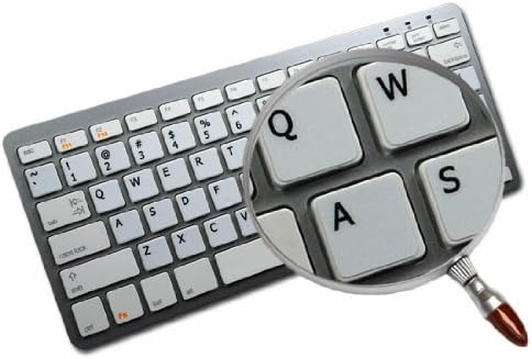 Layout de etiquetas de teclado branco não transparente português para desktop, laptop e notebook