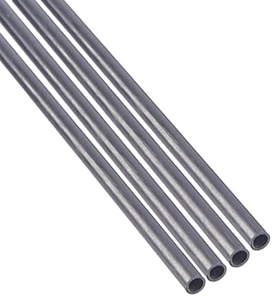 Tubo de fibra de vidro preto Goonsds - Para materiais de modelos de fabricação de modelos de materiais de areia Modelo 4pcs, 25 mmx19 mmx500mm