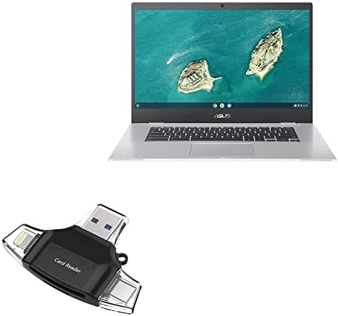 BOXWAVE SMART GADGET Compatível com asus Chromebook CX1 - AllReader SD Card Reader, MicroSD Card Reader SD Compact USB para ASUS Chromebook CX1 - Jet Black