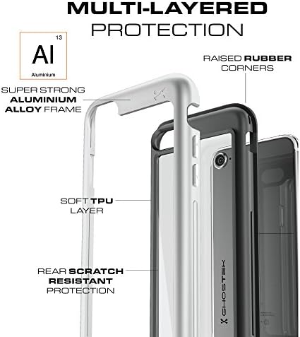 GHOSTEK Atomic Slim iPhone 7, iPhone 8, iPhone SE 2020 com proteção de pára -choques de metal espacial Proteção de