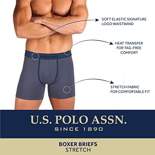 U.S. Polo Assn. Roupa íntima masculina - Desempenho de boxe de boxer com bolsa de conforto