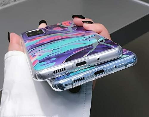 Galaxy A51 4G Caixa protetora Caixa de telefone de mármore para mulheres meninas brilho brilho de fit slim fit