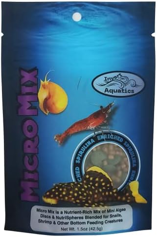 Micro Mix - Dieta combinada de afundamento para caracóis, camarão e peixe de alimentação de fundo)