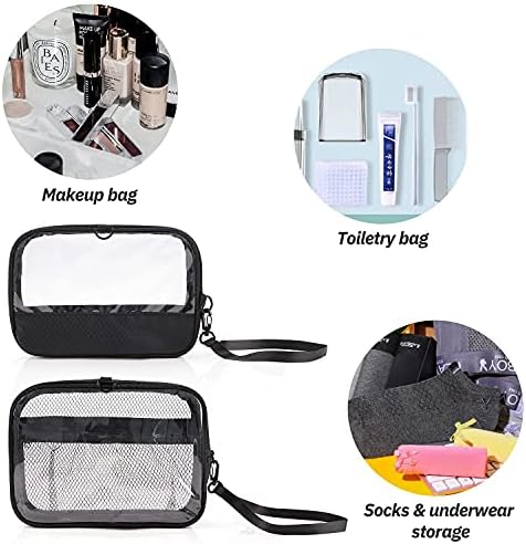 Bolsas de higiene de higiene clear etérea, 2pcs/pacote TSA Bolsa de higieness aprovada em aeroporto Small Smitn Bag Zip