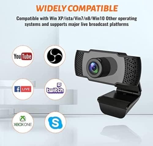 1080p Webcam HD com transmissão de microfones webcam de computador USB