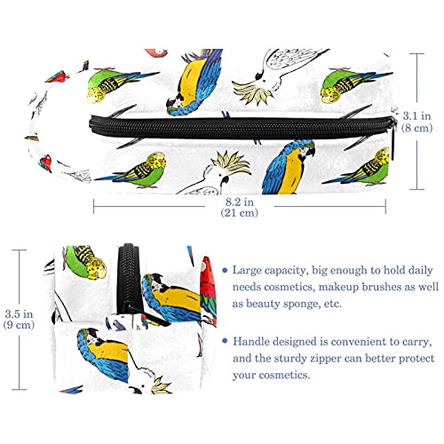 Bolsa de maquiagem viajar bolsa cosmética Papout Birts Birds Padrão Bolsa organizadora de higiene pessoal com zíper e alça