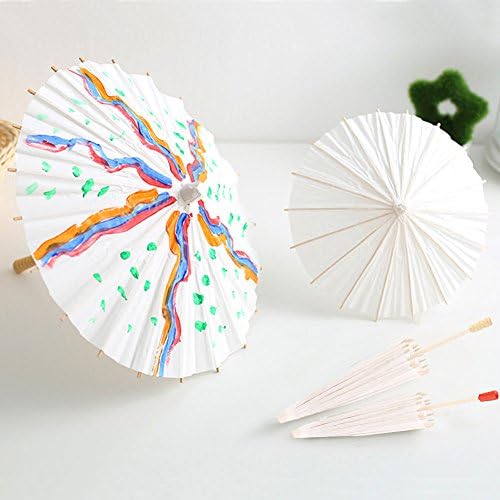 PAPEL Parasol, Diy Branco Papel Umbrella Decorativo pequeno Para fotografia fotografia Arte Exibir Summer Shade Performances