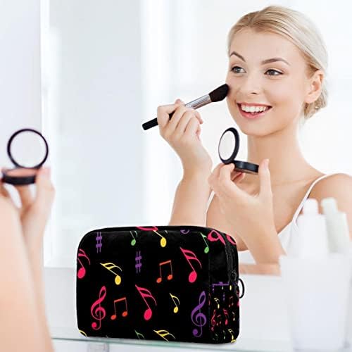 Tbouobt Gifts for Men Mulheres Bolsas de maquiagem Pouca de higiene pessoal Smitres Cosmetic Sacos, Notas de Música