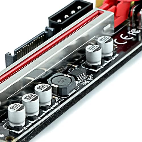 Ubit 【8 pacote】 pci-e riser para bitcoin litecoin eth mineração de moedas dual-6pin+molex alimentado por extensão PCIE GPU riser