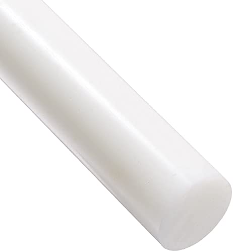 HDPE Haste redonda de polietileno de alta densidade HDPE, translúcido branco de 20 mm de diâmetro x 300 mm de comprimento A PE