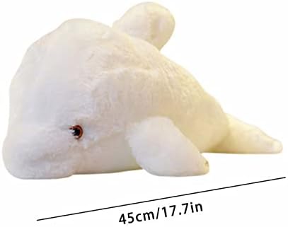 NPKGVia Dolphin Indutive Plush Brinquedeira iluminada para acompanhá -lo para dormir com um travesseiro uma boneca na cama uma criança