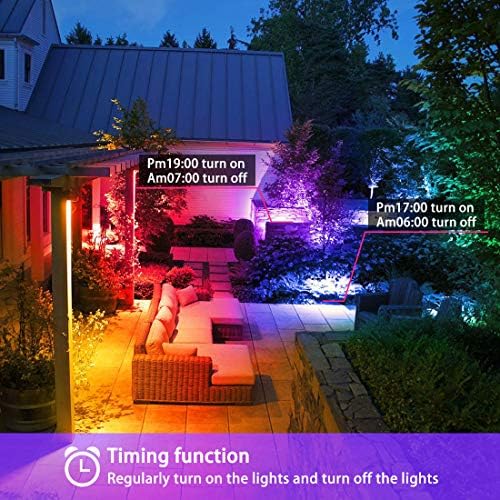 Luz de inundação LED de LED de Hekee RGB 35W, Modo estroboscópio personalizado de DIY em cores ao ar livre, iluminação da paisagem