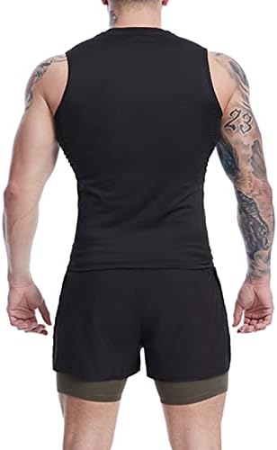 Wenkomg1 masculina tanque sólido tampa leve sem mangas camiseta fisiculturista trabalha camisa muscular