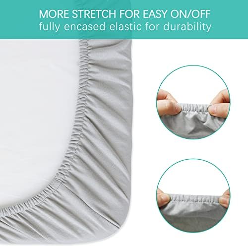 Bamboo Bassinet Mattress Pad e algodão Bassinet Sheets Compatível com bassinest halo Bassinest Girando, Flex, Glide, Premiere