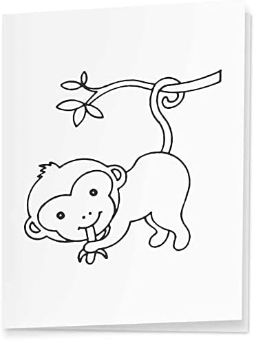 4 x 'macaco em uma árvore' tags / etiquetas