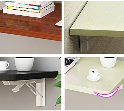 Mesa de computador montada na parede, mesa dobrável flutuando espaço pequeno pendurado para casa/escritório/cozinha e sala de jantar