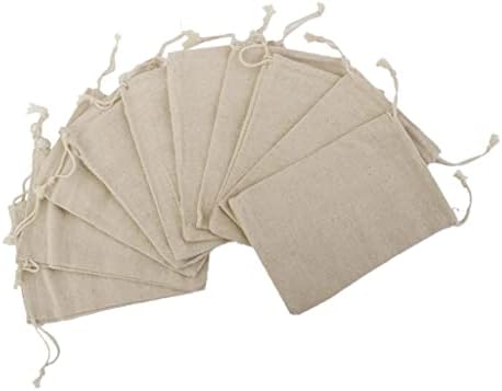 Harayaa Jute Lute Sack Jewelry Linen Bag Gift, conforme descrito, 8x10cm