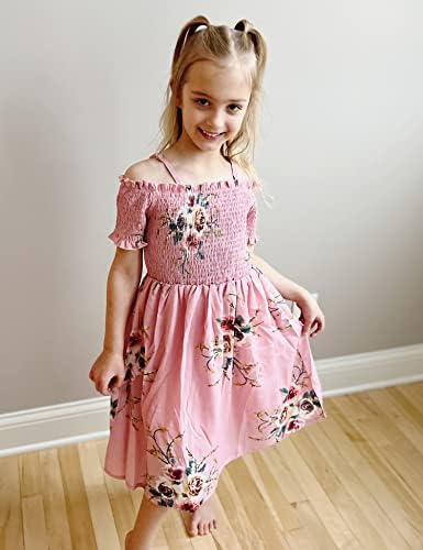 Arshiner Girls Casual Summer Floral Sundress Dress Cami Dress por 4-13 anos