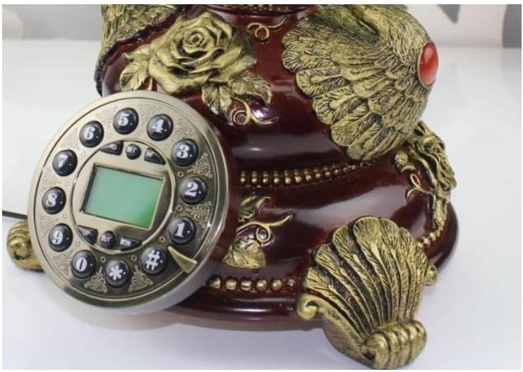 KXDFDC Vintage Telefone Decoração doméstica Telefone/Redial/ID de Chamador Redial/Hands-Free/Backlit