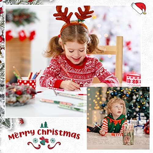 50 PCs Christmas Canetas de impressão retrátil Holiday Ballpo