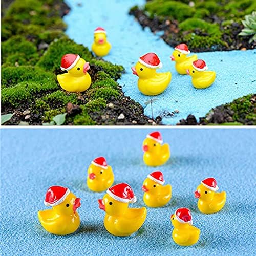 Hyg 84 peças Mini Resina Duck 7 cores, esses pequenos patos podem ser usados ​​em jardins em miniatura, são melhores