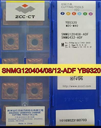 Fincos SNMG120404/08/12 -ADF YB9320 10PCS/Set 50pcs/SET ZCC.CT Processo de lâmina de carboneto de carboneto Aço inoxidável -: SNMG120408 50pcs)