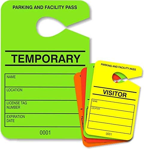 Passe o passe de estacionamento da etiqueta - passe de estacionamento para visitantes - passe de instalação numerada - Gerenciamento